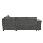 Christopher Knight Home - Canapé d'angle convertible Miranda en polyester avec rangement et plateau réversible