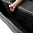 Christopher Knight Home - Canapé d'angle convertible Miranda en polyester avec rangement et plateau réversible