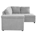 Christopher Knight Home - Canapé d'angle convertible Miranda en polyester avec rangement et plateau réversible