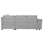 Christopher Knight Home - Canapé d'angle convertible Miranda en polyester avec rangement et plateau réversible