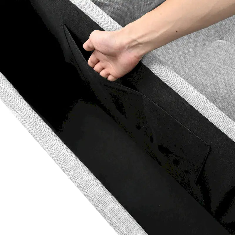 Christopher Knight Home - Canapé d'angle convertible Miranda en polyester avec rangement et plateau réversible