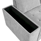 Christopher Knight Home - Canapé d'angle convertible Miranda en polyester avec rangement et plateau réversible