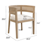 Chaises de salle à manger Halea Farmhouse en bois d'hévéa avec dossier en cannage (lot de 2) par Christopher Knight Home
