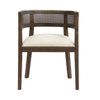 Chaises de salle à manger Halea Farmhouse en bois d'hévéa avec dossier en cannage (lot de 2) par Christopher Knight Home