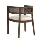 Chaises de salle à manger Halea Farmhouse en bois d'hévéa avec dossier en cannage (lot de 2) par Christopher Knight Home