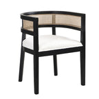 Chaises de salle à manger Halea Farmhouse en bois d'hévéa avec dossier en cannage (lot de 2) par Christopher Knight Home