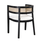 Chaises de salle à manger Halea Farmhouse en bois d'hévéa avec dossier en cannage (lot de 2) par Christopher Knight Home