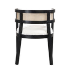 Chaises de salle à manger Halea Farmhouse en bois d'hévéa avec dossier en cannage (lot de 2) par Christopher Knight Home