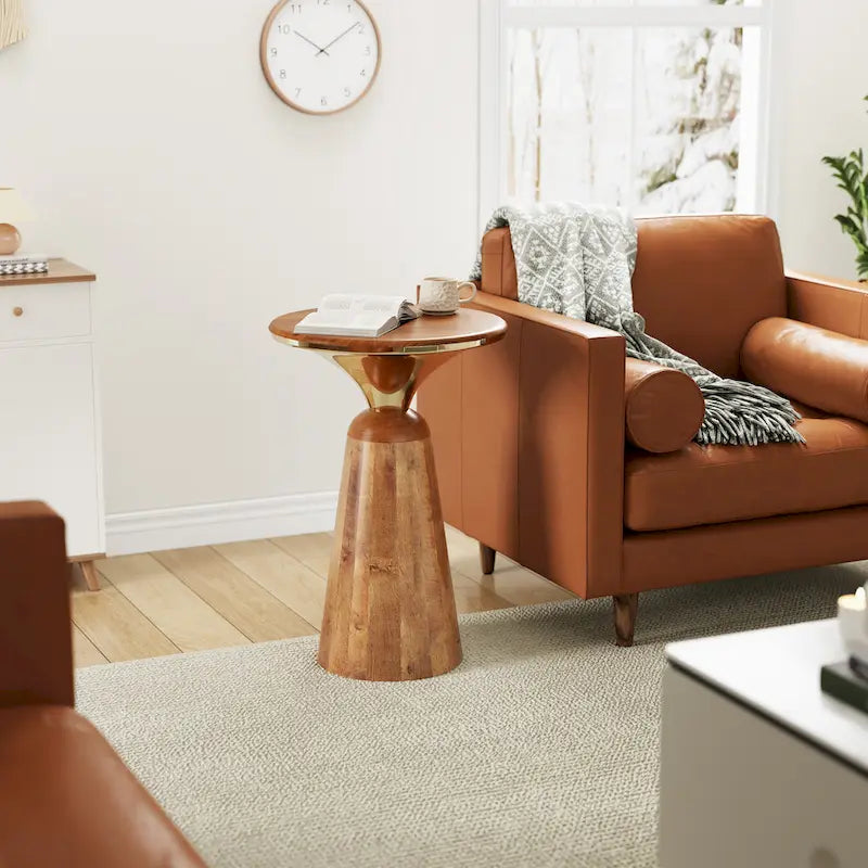 Table d'appoint en manguier et métal Christopher Knight Home
