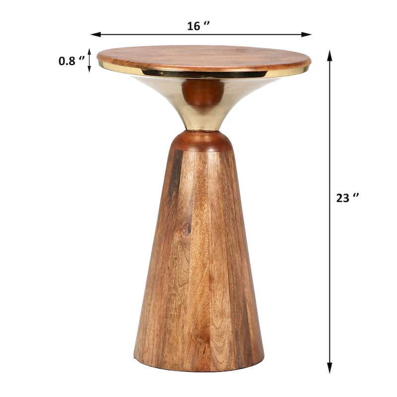 Table d'appoint en manguier et métal Christopher Knight Home