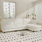 Christopher Knight Home - Canapé spacieux Benjamin 3 places en forme de L avec pouf mobile et poches de rangement