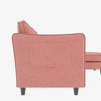 Christopher Knight Home - Canapé spacieux Benjamin 3 places en forme de L avec pouf mobile et poches de rangement