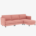 Christopher Knight Home - Canapé spacieux Benjamin 3 places en forme de L avec pouf mobile et poches de rangement