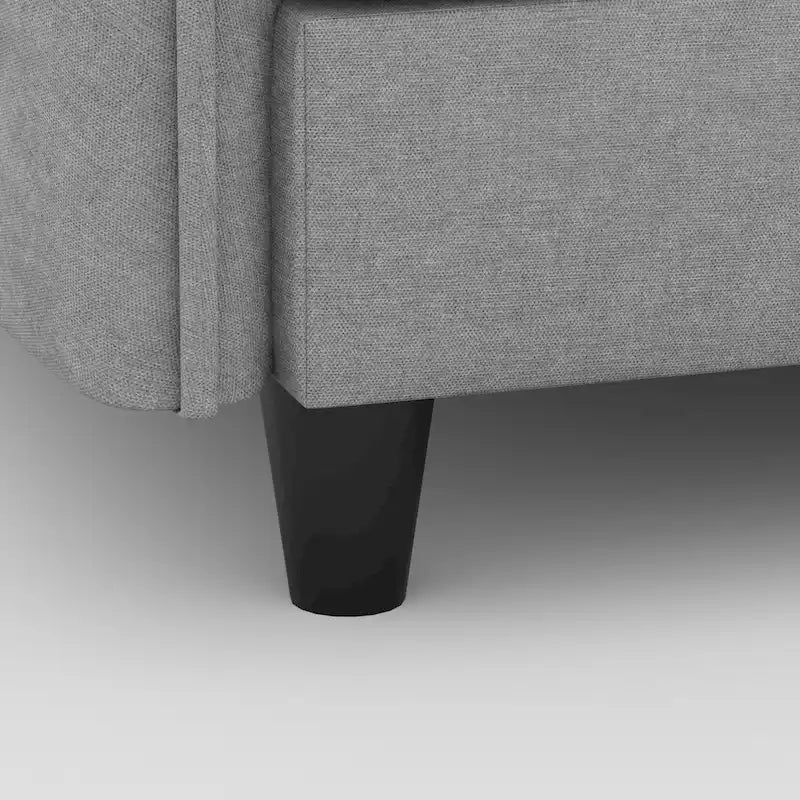 Christopher Knight Home - Canapé spacieux Benjamin 3 places en forme de L avec pouf mobile et poches de rangement