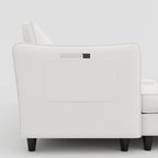Christopher Knight Home - Canapé spacieux Benjamin 3 places en forme de L avec pouf mobile et poches de rangement