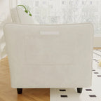 Christopher Knight Home - Canapé spacieux Benjamin 3 places en forme de L avec pouf mobile et poches de rangement