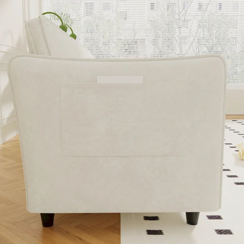 Christopher Knight Home - Canapé spacieux Benjamin 3 places en forme de L avec pouf mobile et poches de rangement