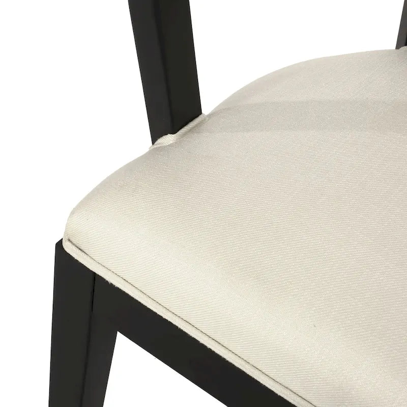 Chaises de salle à manger Christopher Knight Home en bois d'hévéa rembourrées avec dossier en cannage de cassis - Lot de 2