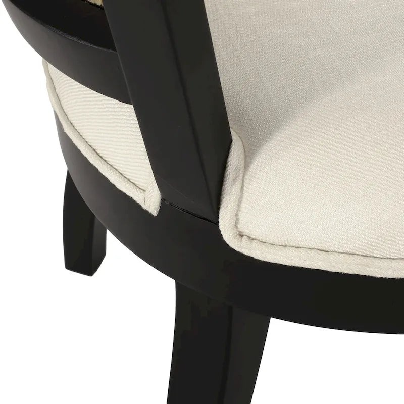 Chaises de salle à manger Christopher Knight Home en bois d'hévéa rembourrées avec dossier en cannage de cassis - Lot de 2