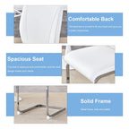 Lot de 2 Chaises de Salle à Manger Modernes avec Dossier en PU, Assise en Mousse Haute Densité et Pieds en Métal Courbés, pour Salle à Manger, Salon, Chambre à Coucher