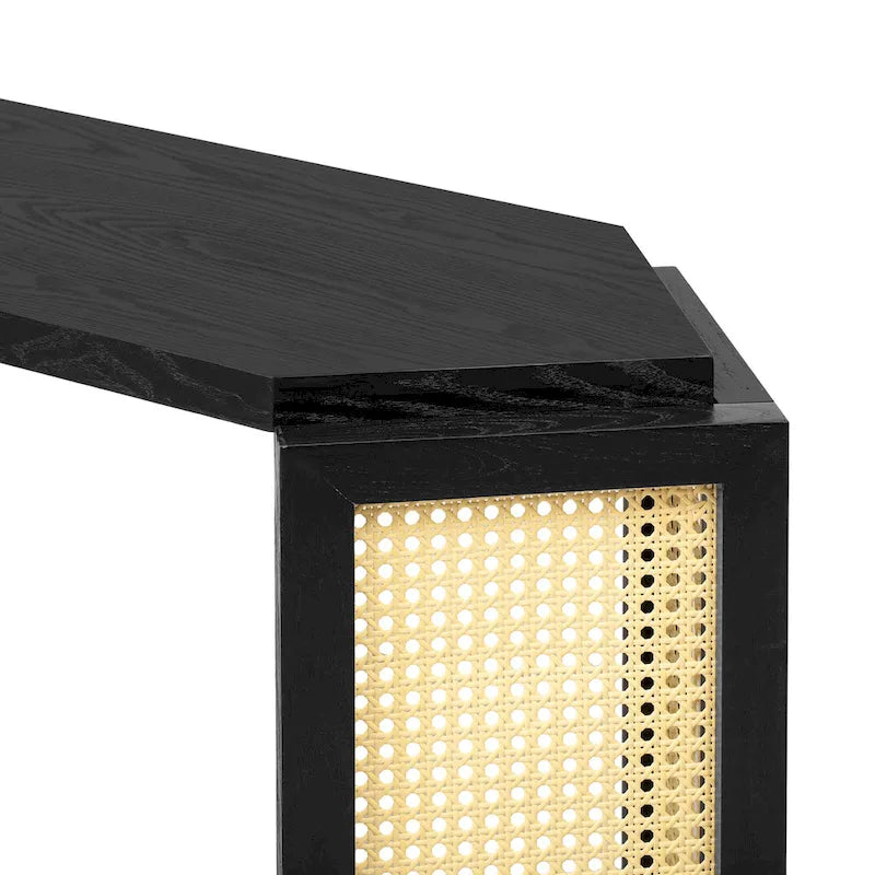 Console de 53 po en rotin tressé Arrow