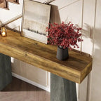 Table d'entrée de ferme, table console de canapé en bois de 63 pouces de long