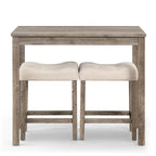 Ensemble de salle à manger 3 pièces à hauteur de comptoir, petite table de salle à manger d'appartement et ensembles de chaises avec tabourets rembourrés capitonnés pour la cuisine