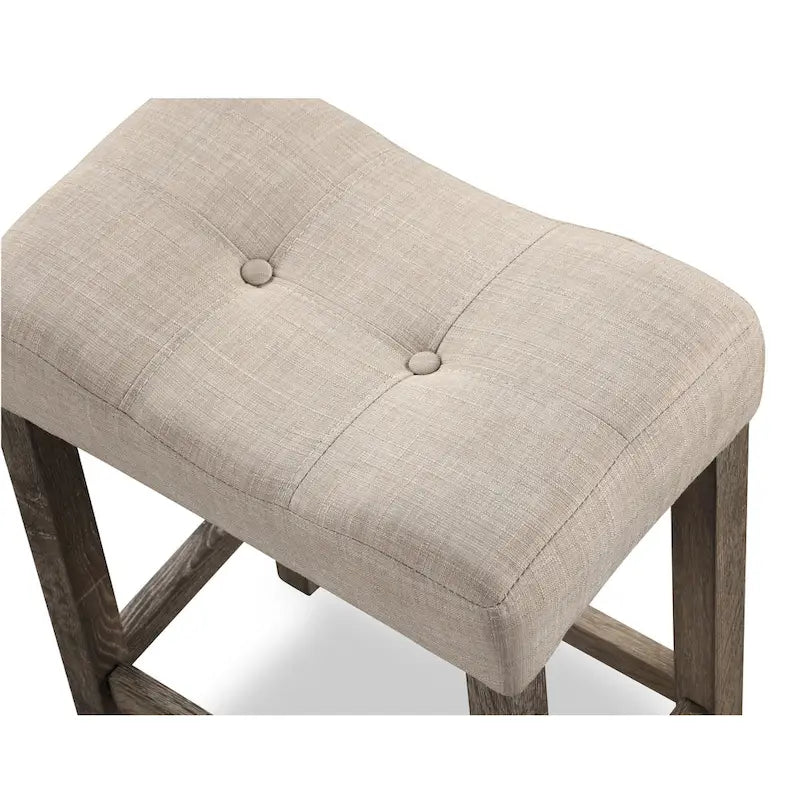 Ensemble de salle à manger 3 pièces à hauteur de comptoir, petite table de salle à manger d'appartement et ensembles de chaises avec tabourets rembourrés capitonnés pour la cuisine
