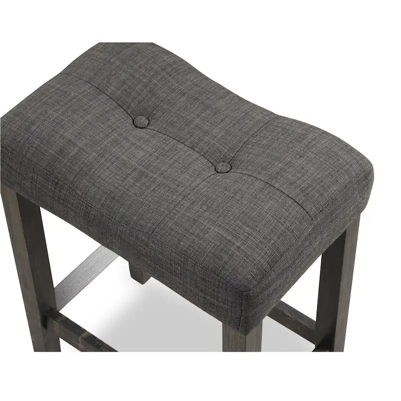 Ensemble de salle à manger 3 pièces à hauteur de comptoir, petite table de salle à manger d'appartement et ensembles de chaises avec tabourets rembourrés capitonnés pour la cuisine