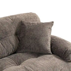 120.87 Canapé sectionnel convertible en L en chenille avec pouf