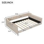 Lit de repos double XL en velours avec rangement