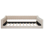 Lit de repos double XL en velours avec rangement