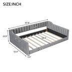 Lit de repos double XL en velours avec rangement