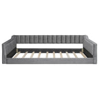 Lit de repos double XL en velours avec rangement