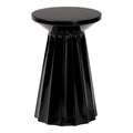 Table d'appoint Ulmer Metal Scalloped - Table d'appoint ronde moderne pour usage intérieur ou semi-extérieur