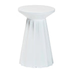 Table d'appoint Ulmer Metal Scalloped - Table d'appoint ronde moderne pour usage intérieur ou semi-extérieur