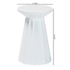 Table d'appoint Ulmer Metal Scalloped - Table d'appoint ronde moderne pour usage intérieur ou semi-extérieur