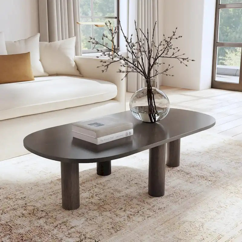 Table basse Kali ovale en manguier de East at Main