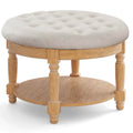 Costway 29 Grand Repose-Pieds Rond Table Basse Banc de Rangement avec