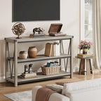 Console d'entrée de ferme, table console longue et étroite de 119 cm avec rangement