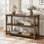 Console d'entrée de ferme, table console longue et étroite de 119 cm avec rangement