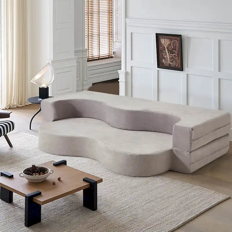 Canapé-lit convertible pliant avec mousse haute densité pour salon, chambre d'amis et chambre à coucher