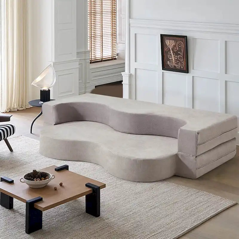 Canapé-lit convertible pliant avec mousse haute densité pour salon, chambre d'amis et chambre à coucher