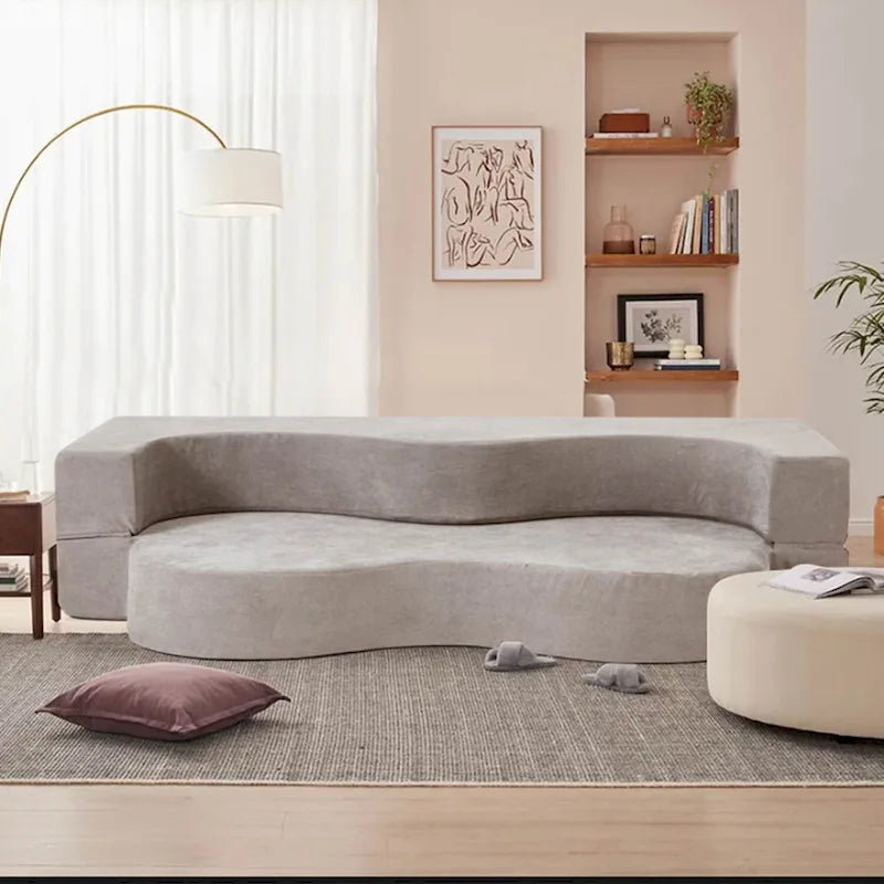 Canapé-lit convertible pliant avec mousse haute densité pour salon, chambre d'amis et chambre à coucher