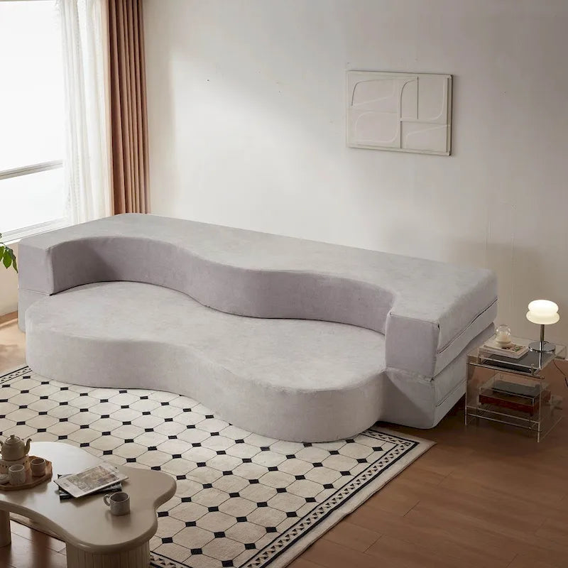 Canapé-lit convertible pliant avec mousse haute densité pour salon, chambre d'amis et chambre à coucher