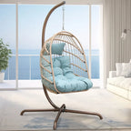 Chaise suspendue œuf surdimensionnée FINCATI Indoor Royal avec support, chaise balançoire œuf d'extérieur avec support, chaise balançoire œuf confortable de 158 kg