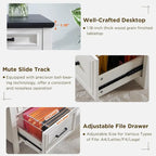 Bureau de style « ferme moderne », bureau d'ordinateur avec meuble de classement