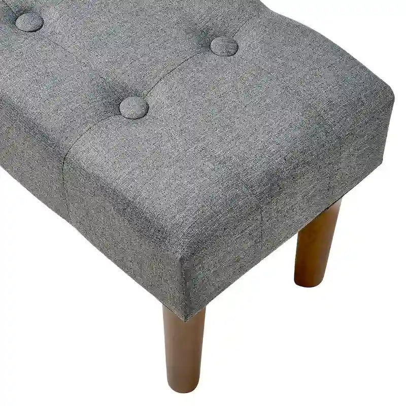 Petit repose-pieds ottoman, repose-pieds ottoman en lin avec pieds, repose-pieds rembourré rectangulaire pour canapé, salon, sous le bureau