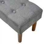 Petit repose-pieds ottoman, repose-pieds ottoman en lin avec pieds, repose-pieds rembourré rectangulaire pour canapé, salon, sous le bureau