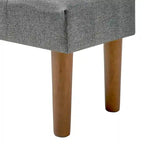 Petit repose-pieds ottoman, repose-pieds ottoman en lin avec pieds, repose-pieds rembourré rectangulaire pour canapé, salon, sous le bureau
